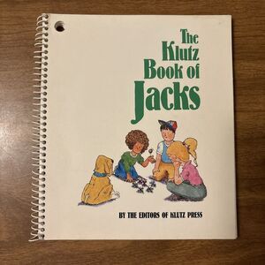 VTG The Klutz Book of Jacks PB 1989 John Cassidy Klutz Press Spiral NO JACKS INC